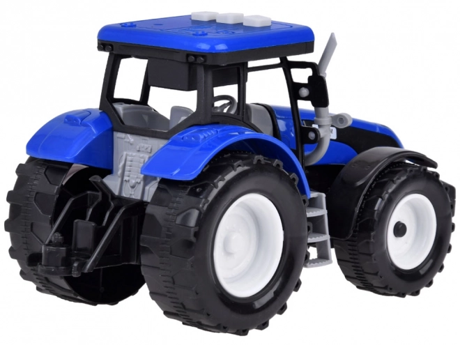 Tractor albastru pentru micii fermieri cu sunete și lumini
