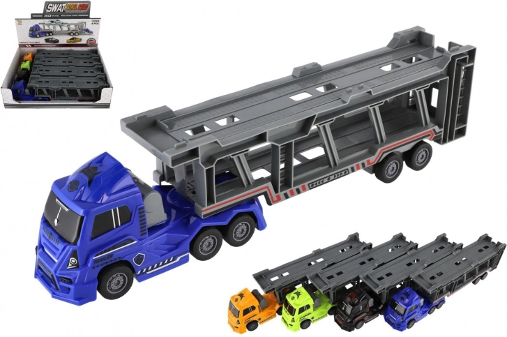 Auto camioan transportor din plastic cu tracțiune pe volant 45 cm