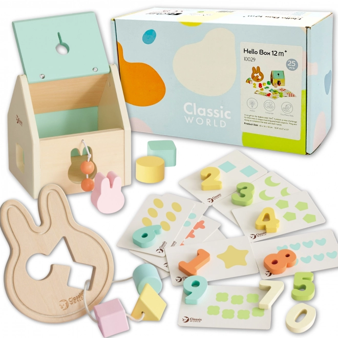 Set de construcție pastel Classic World pentru copii 12-18 luni