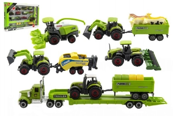 Set de jucării vehicule agricole cu animale