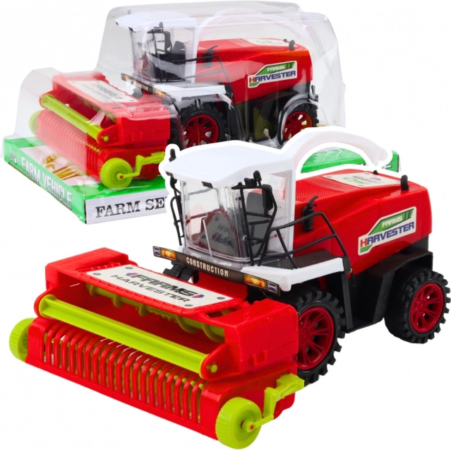 Combine agricol roșu cu tracțiune