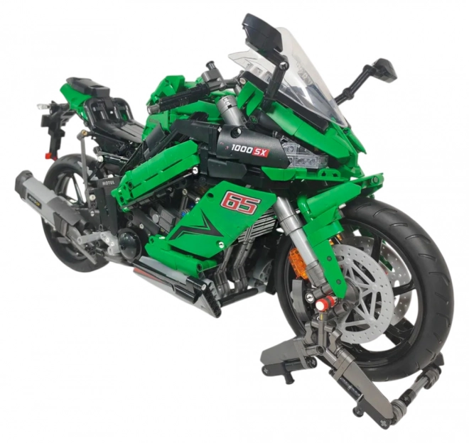 Set construcție motocicletă sport verde