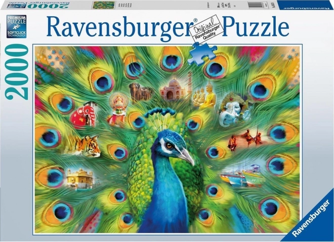 Puzzle Ravensburger lumea păunului 2000 de piese