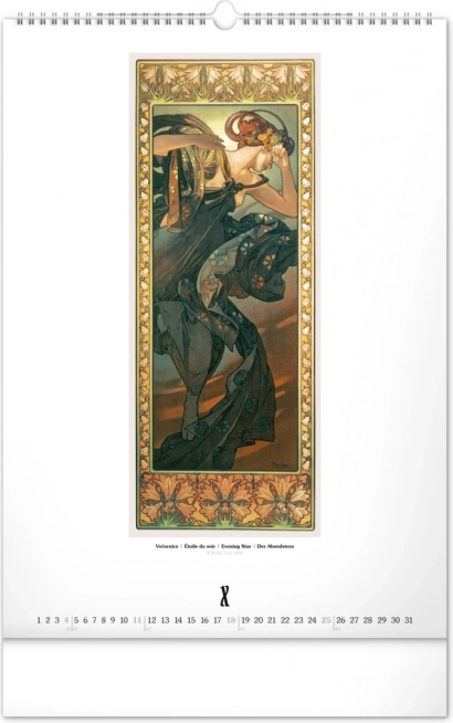 Calendar de perete Alfons Mucha 2026