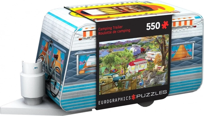Puzzle în cutie de metal Rulotă - 550 piese
