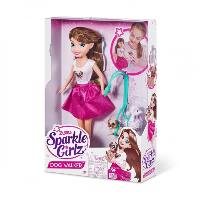 zestaw plimbare cu câine Sparkle Girlz 27 cm