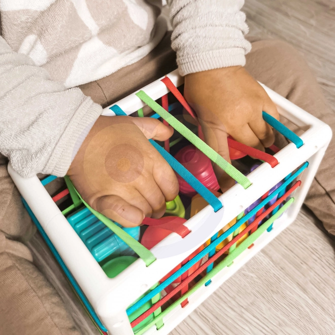 Jucărie Cub Sensory WOOPIE cu Forme Colorate
