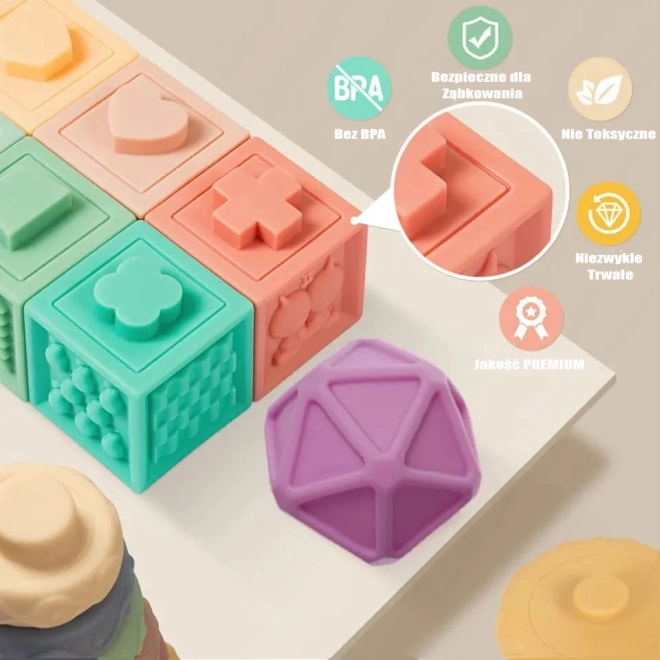 Klocki senzoriale interactive 23 piese Woopie