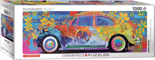 Puzzle panoramic Eurographics cu Volkswagen Beetle colorat 1000 piese