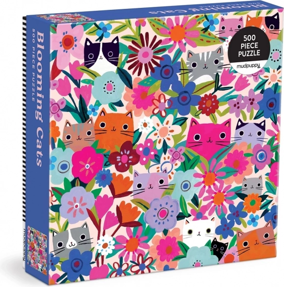 Puzzle Pisici în flori 500 de piese