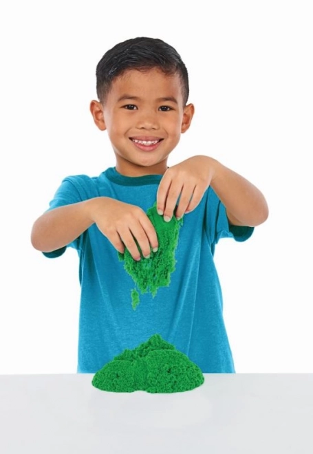 Kinetic Sand set cutie cu nisip lichid și mat verde