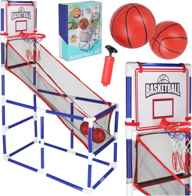 Set de baschet portabil cu doua mingi si pompa