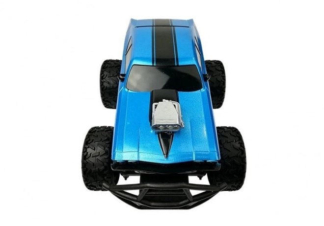 Mașină cu Telecomandă Off-Road Albastră cu Roți Mari