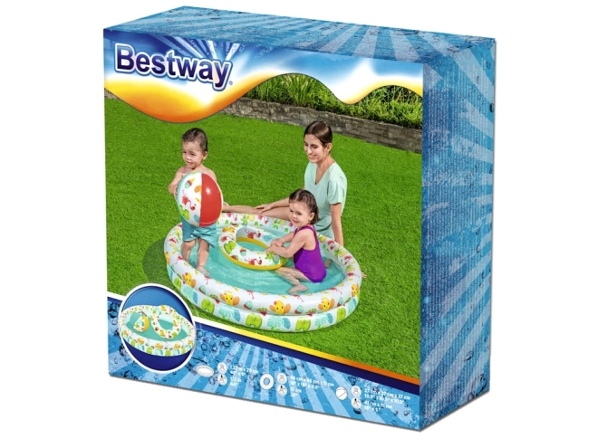 Set piscină gonflabilă Bestway cu mingi și colac