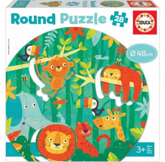 Puzzle rotund jungle EDUCA 28 piese