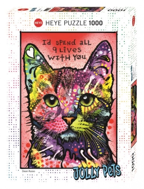 Puzzle Heye: Jolly Pets - Nouă Vieți 1000 Piese