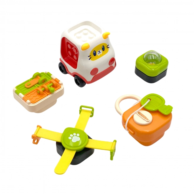 Tablă manipulatorie Montessori Woopie Baby - Panou de activitate colorat