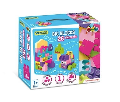 Set de cuburi mari Big Blocks - roz