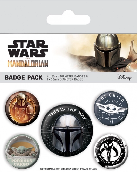 Set insigne smaltat The Mandalorian