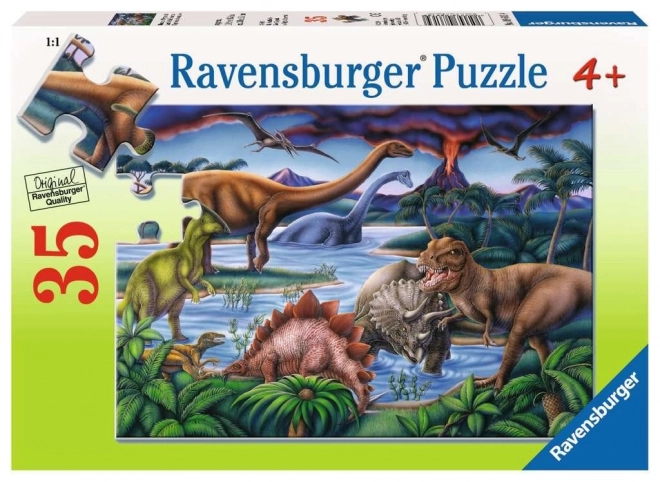 Puzzle cu dinozauri Ravensburger 35 piese