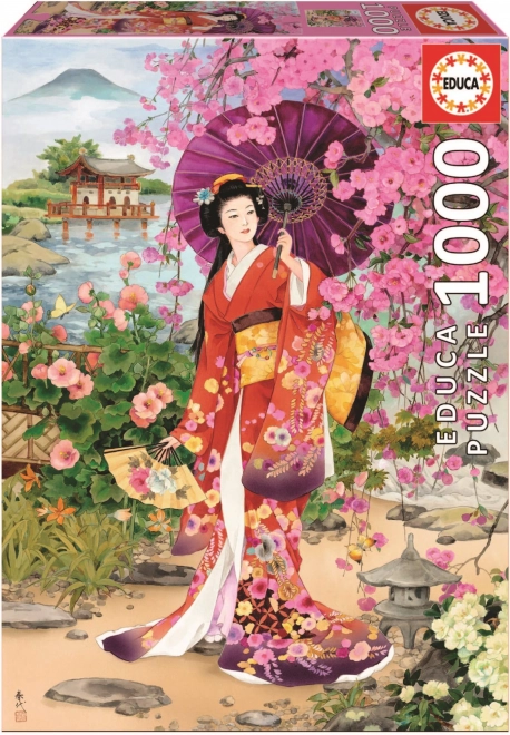 Puzzle 1000 piese Teien cu lipici inclus