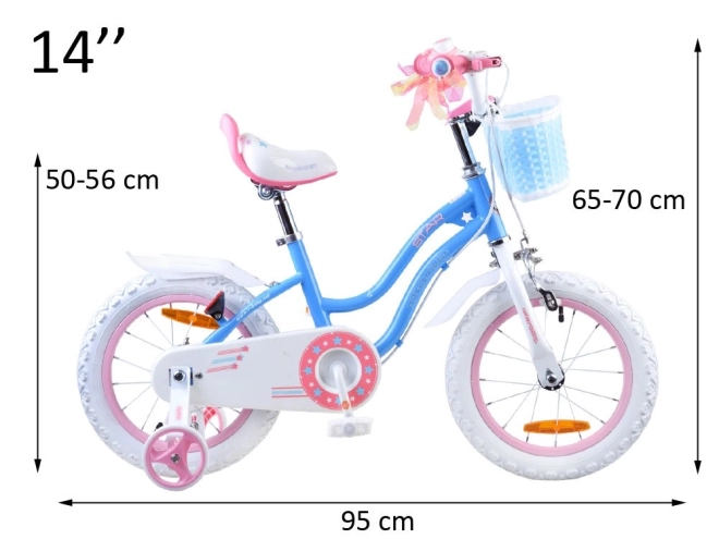 Bicicletă pentru fete Royalbaby Star Girl albastră – Albastră