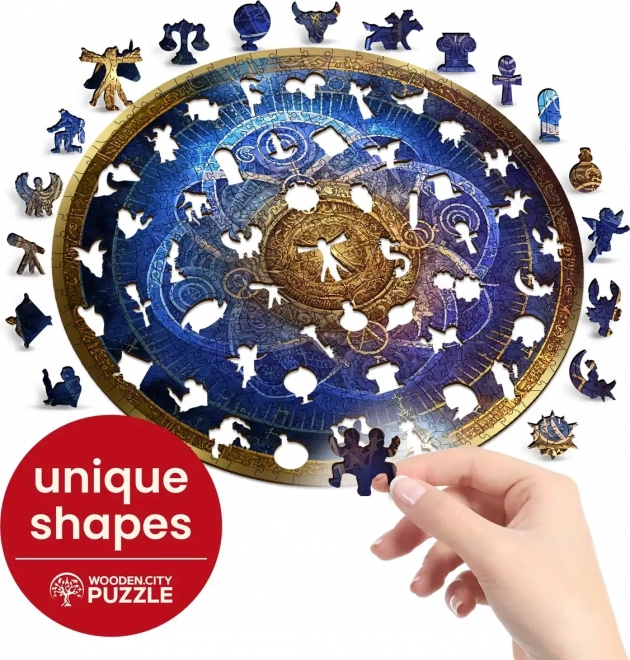 puzzle din lemn zodiac albastru 250 piese