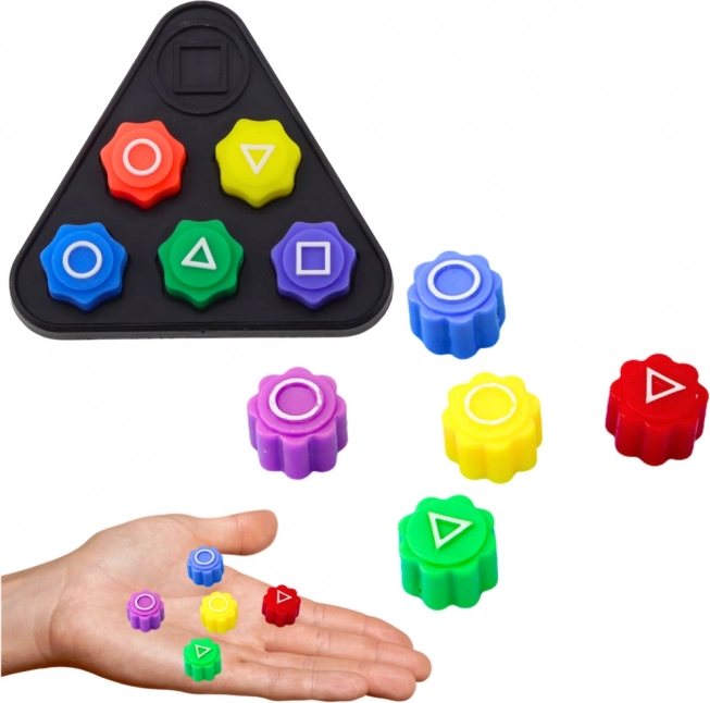 Joc Gonggi cu zaruri din serialul Squid Game cu suport triunghiular