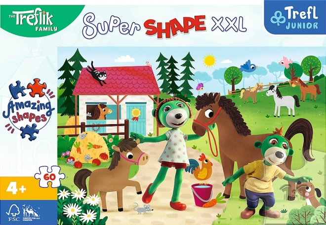 Puzzle Super Shape XXL cu Treflicii la ferma de cai