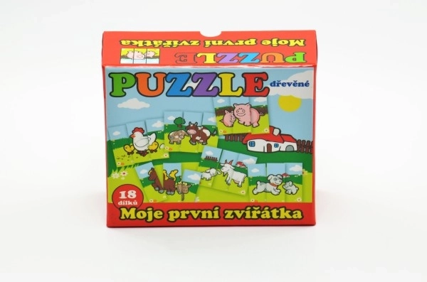 Puzzle Primele Mele Animale din Lemn