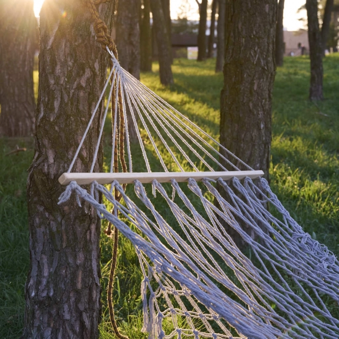 Hamac de grădină Boho cu franjuri gri 200 cm