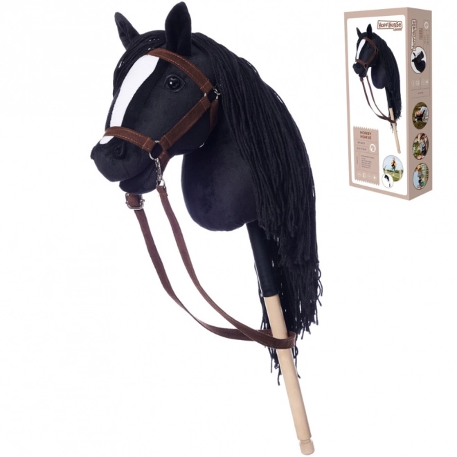 Cal pe băț Hobby Horse negru