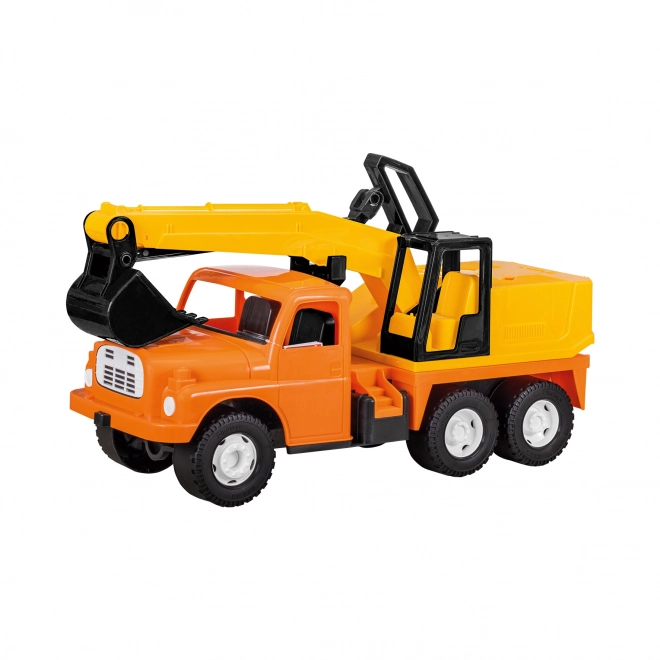 Excavator Tatra pentru copii cu cabină 72 cm galben-portocaliu