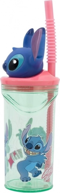 Sticlă de apă cu pai Stitch 360 ml