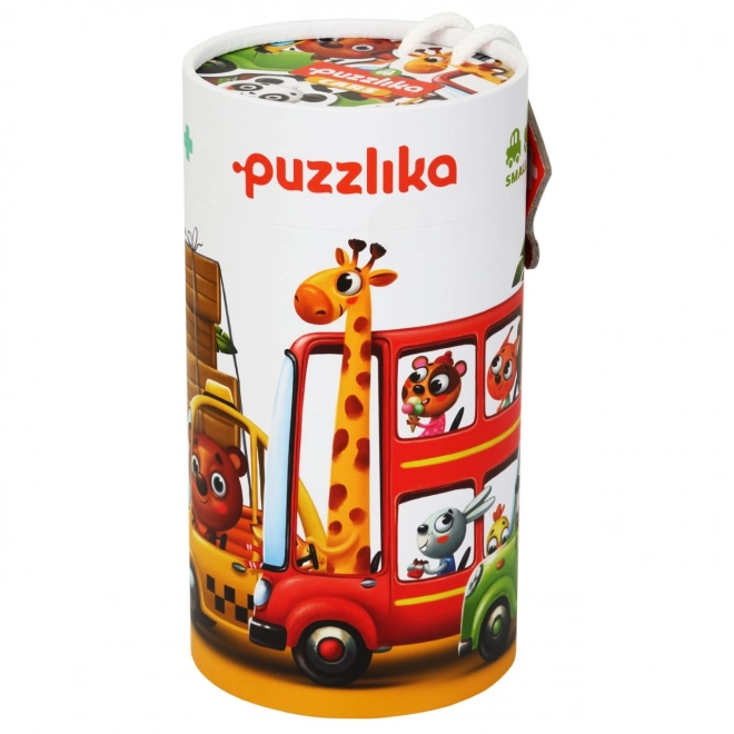 Puzzle creativ Auta 5 în 1 pentru copii