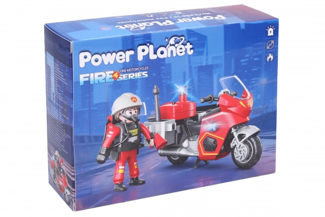 Set figurina și motocicletă pompier