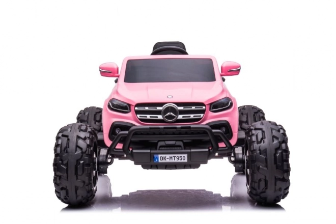 mașină electrică Mercedes roz deschis 4x4