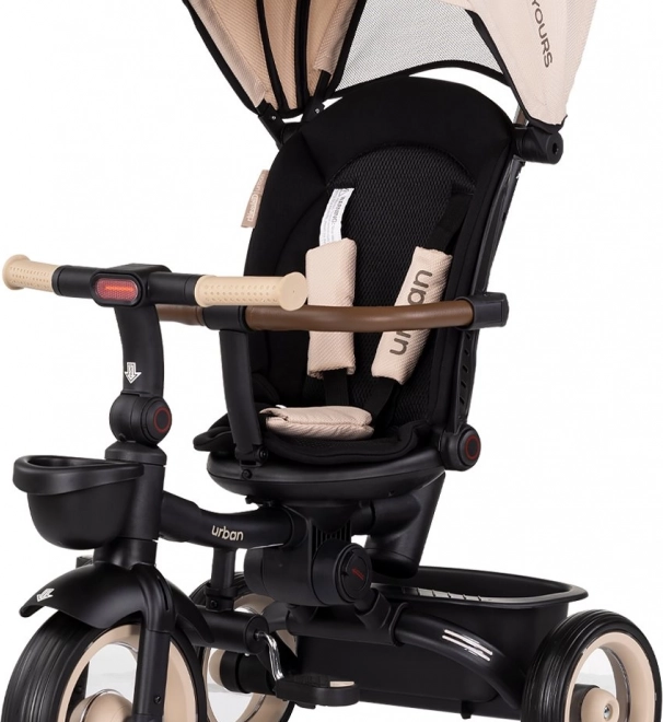 Tricicletă Chipolino cu acoperiș Urban 2v1 Biscotta