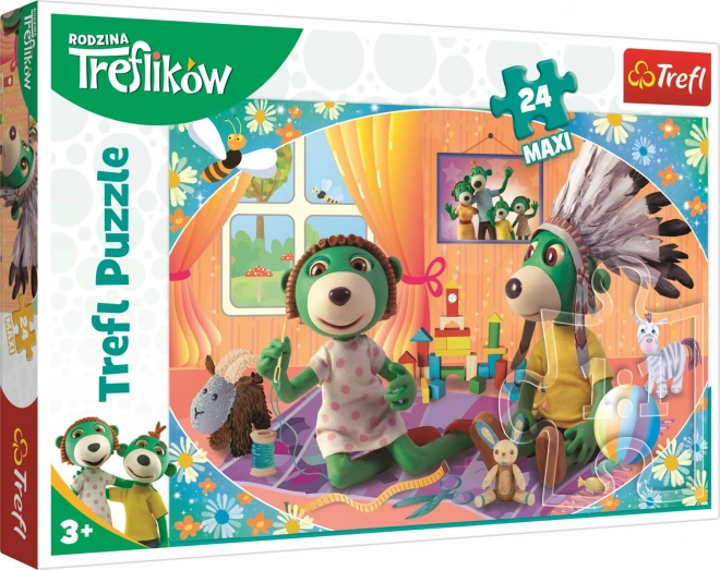 Puzzle Maxi 24 piese - Familia Treflik