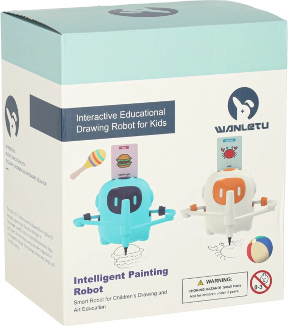 Robot educațional interactiv pentru învățarea desenului și scrisului cu carduri și markere