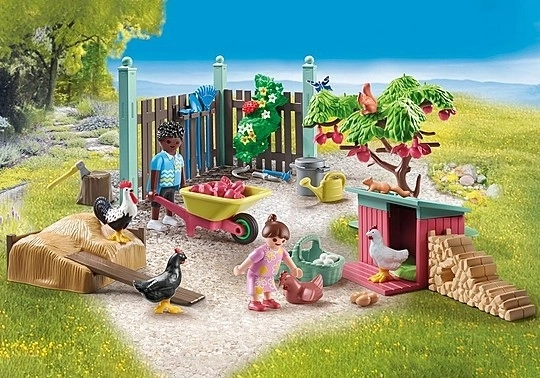 Set de figurine Ferma de păsări în grădina Tiny House