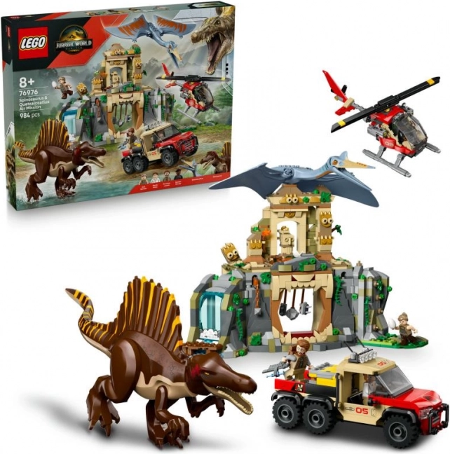 Lego Jurassic World: misiune aeriană cu Quetzalcoatlus și Spinosaurus