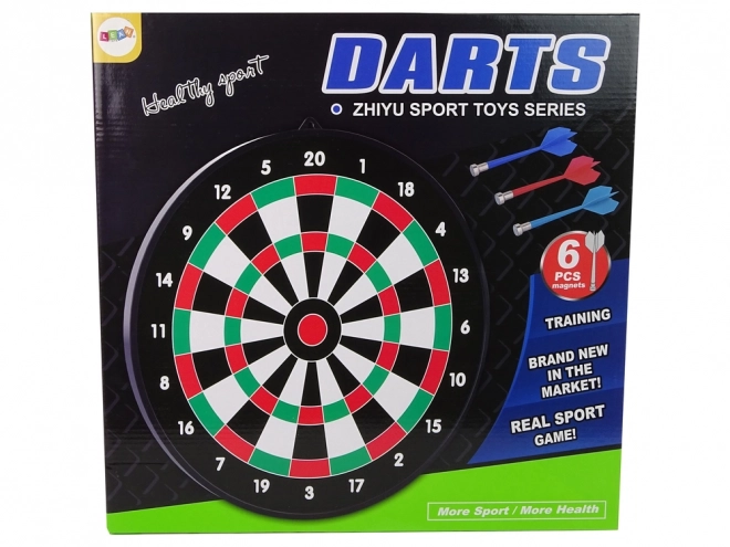 Tarcă de darts magnetică cu 6 săgeți