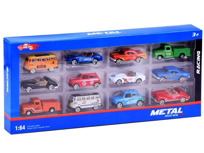 Set de colecție cu 12 mașinuțe la scara 1:64