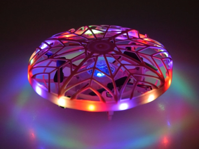 Dron Disc Zburător cu LED-uri