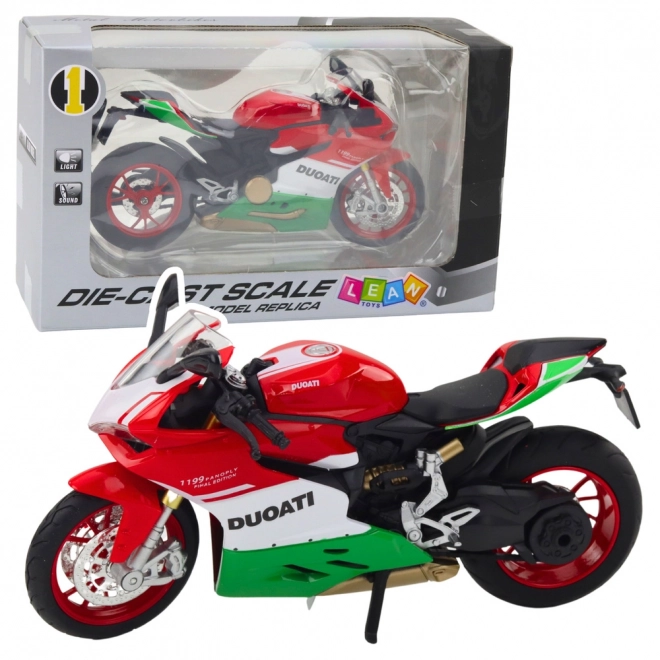 Motocicletă sport din metal cu lumini și sunete 1:12