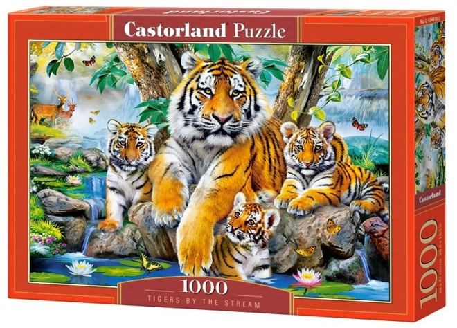 puzzle castorland tigri la râu 1000 piese