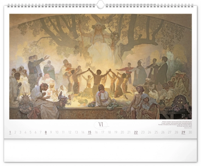 Calendar de perete Alfons Mucha, epopeea slavă 2025