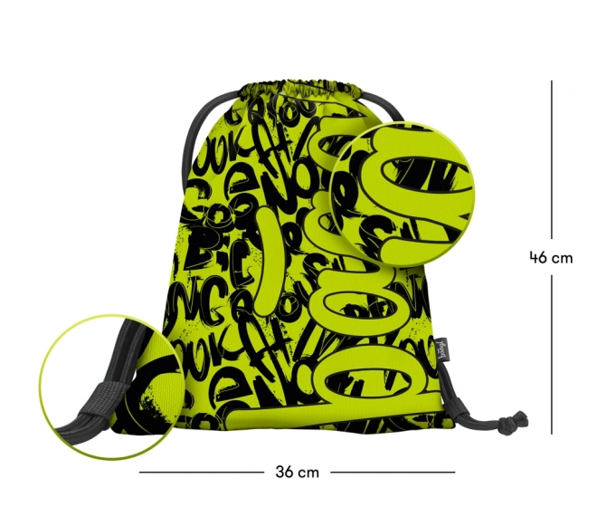 BAAGL 3 SET Core Lime: rucsac, penar, saculet