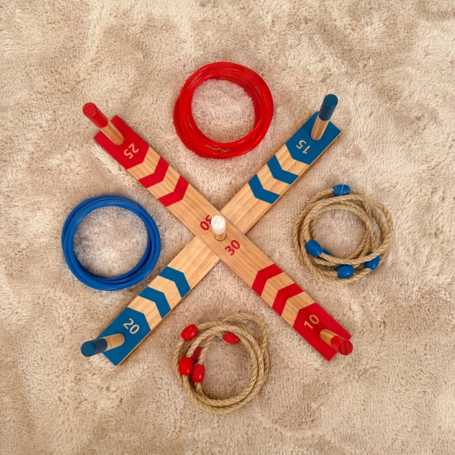 Joc de îndemânare din lemn Tooky Toy Ring Cross